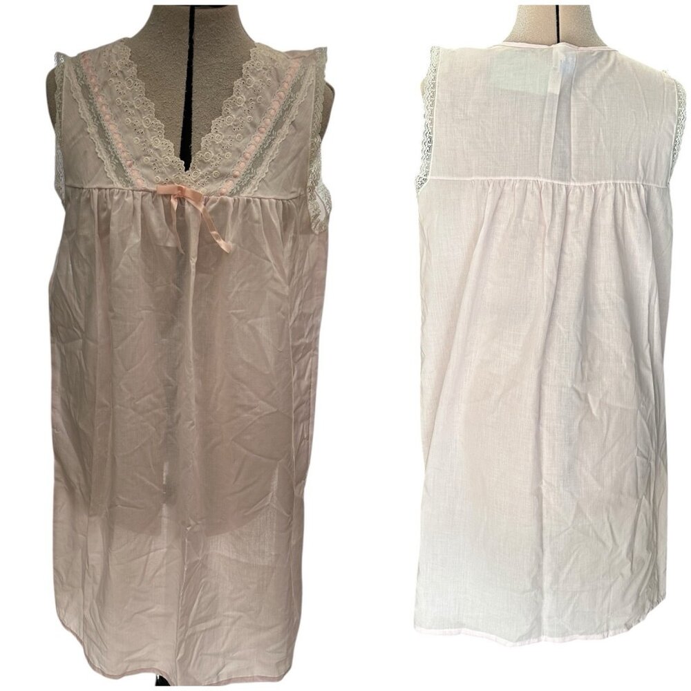 NOS Katz Vintage Lg Light Pink Baby Doll Nightgown USA